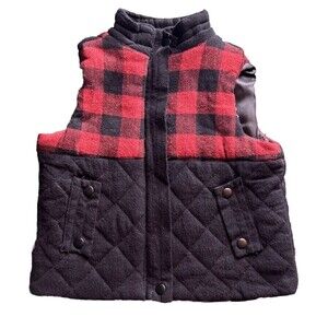 Tommy Bahama Navy Blue Red Plaid Toddler Vest 12M Month Baby